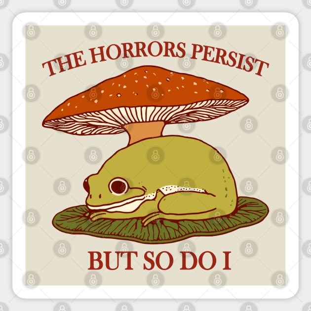 the horrors persist frog v2 Sticker by hunnydoll